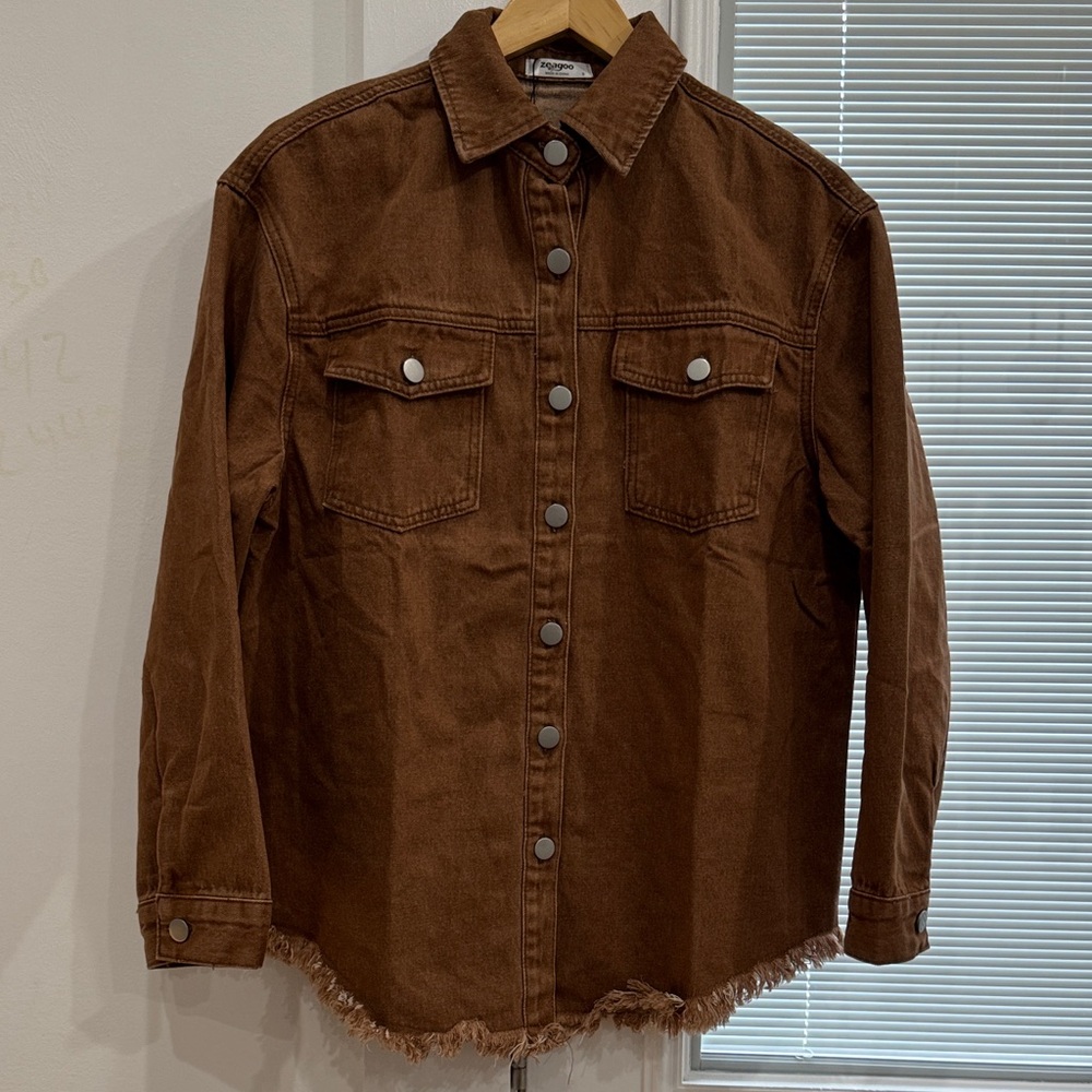 Zeagoo Brown Jean Jacket